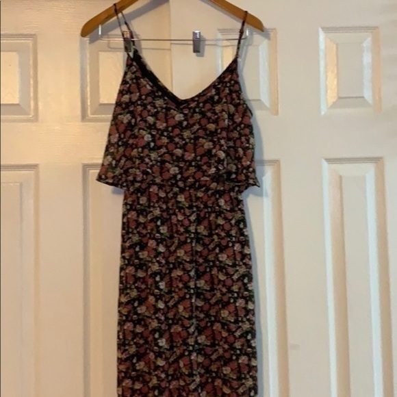 Express‎ Black Floral Maxi Dress Small - Picture 4 of 8